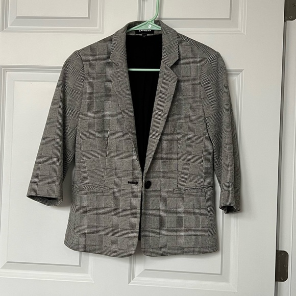 Express Blazer - gray plaid - Picture 1 of 2